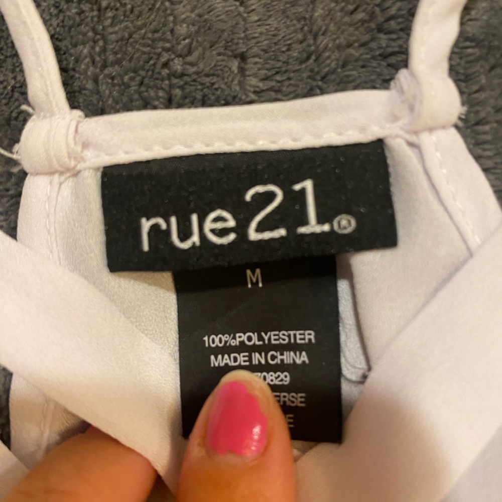Rue 21 Medium White Blouse - Picture 3 of 4
